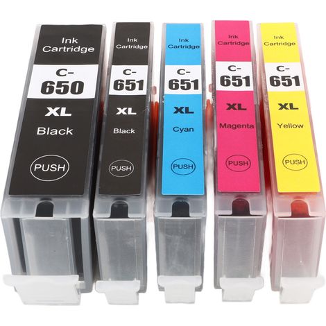 Cartouche d'encre 5 couleurs pour imprimantes Canon PIXMA MG5460 MG5560 MG5660 MG6360 MG6460 MG6660 - Noir, Cyan, Magenta, Jaune (1/5)