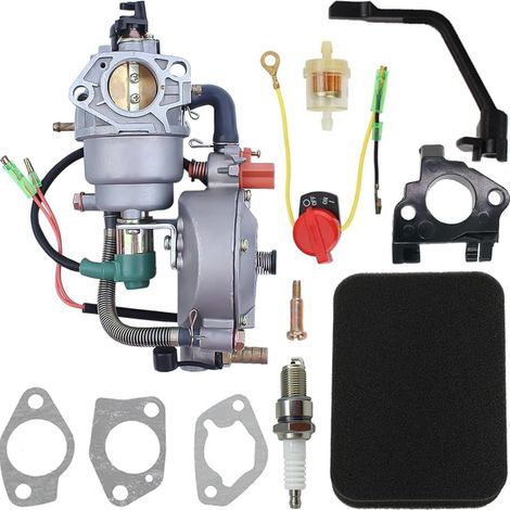 Générateur GX390 Kit de conversion de  à double carburant GPL CNG pour 4,5-5,5 kW GX390 GX340 188F 190F Starter manuel de remplacement pour 7000w 8000w 9000w 10000w 439cc 459cc
