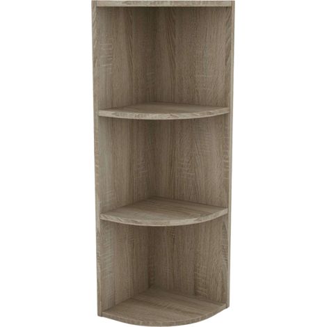 Étagère d'angle basse à 3 niveaux pour salon, salle à manger, rangement Plea 29 x 92 x 29 cm (1/5)