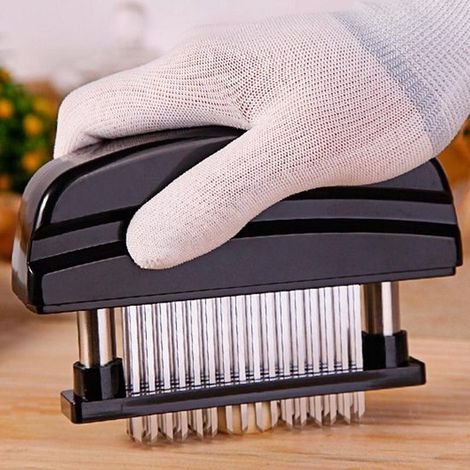 Lames en acier inoxydable à aiguille ultra tranchante à 48 broches pour attendrisseur de viande pour steak de poulet bœuf porc poisson (1/4)