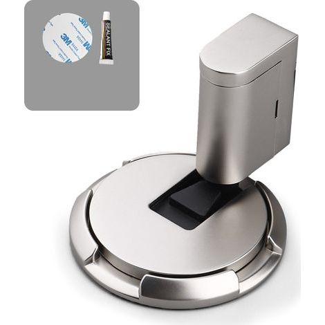Butée de Porte Magnétique en Métal, Arrêt de Porte Solide avec Adhésif 3M et Vis, Cale Porte Réglable jusqu'à 3,5 cm pour Intérieur et Extérieur (1/5)