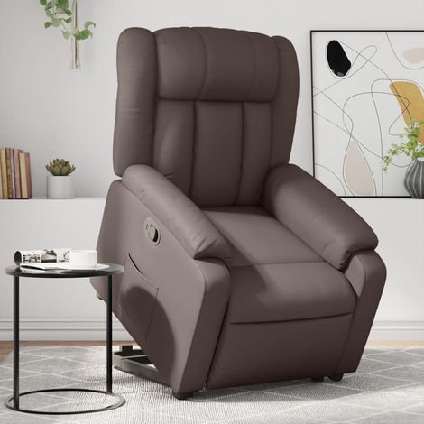 Fauteuil inclinable-Chaise de relaxation-Fauteuil Relax marron similicuir 251915 (1/5)