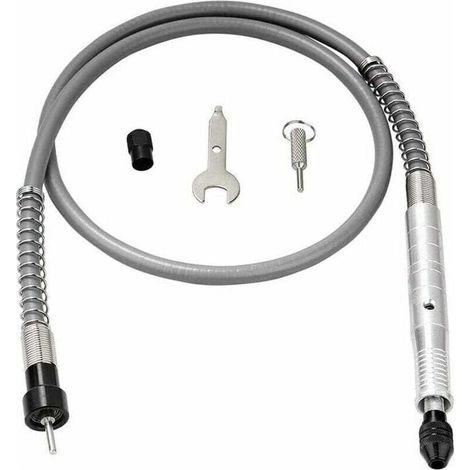 Mandrin de câble d'extension de foret électrique flexible de 3 mm pour outil de meuleuse rotative compatible avec clé (doré) (1/4)