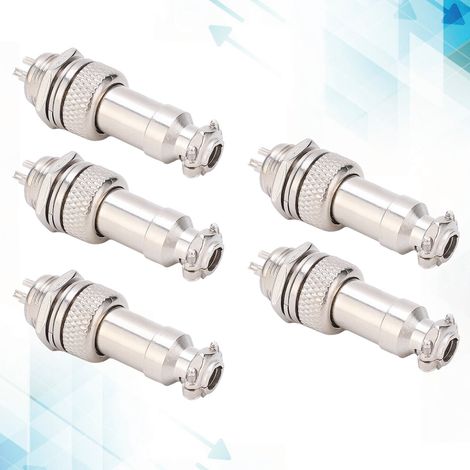5 GX12 Luftfahrtstecker und -buchsen, kompletter Satz GX12-2-3-4-5-6p Luftfahrtstecker und -steckverbinder, 3-polig. (1/5)