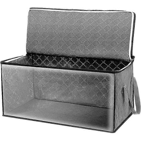 2pcs Quilt Organizer Box Pliable Portable Placard Poubelles empilables Vêtements non tissés Couvertures de rangement (1/5)