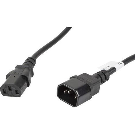 CABLE ALARGADOR LANBERG ALIMENTACION CPU IEC320 C13 H/IEC320 C14 M VDE 5M (1/4)