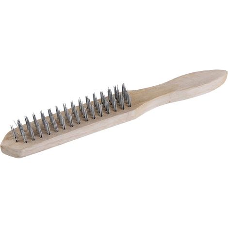 Brosse à main LEVIOR en acier et bois, 4 rangées, 300 mm, 22033.01