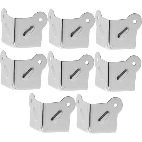 8 protège-coins pour meubles, métal, argenté, pour étagères (1/5)