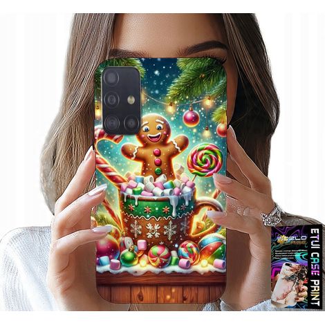 Custodia per Samsung Galaxy A71 - motivi natalizi a tema pan di zenzero + vetro (1/5)
