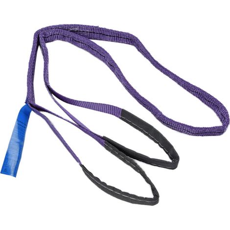 Sangles de levage en polyester 1 tonne, 4 mètres, sangle plate robuste et colorée pour levage sécurisé (1/5)