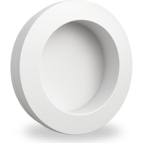 NAVARRO AZORÍN Poignée Encastrée Ronde OVNI En ABS, Design Élégant Fabriqué En Espagne, Idéale Meubles, Tiroirs, Cuisines Et Salles De Bain (Blanc) (1/5)