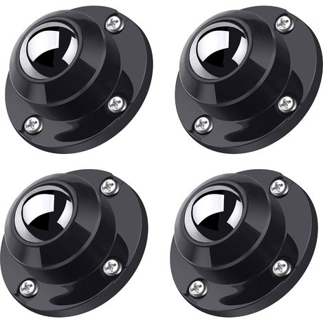 Lot de 4 roulettes autocollantes pour meubles (1 pouce) – Roulettes pivotantes extra-plates pour petits appareils et tiroirs de rangement (1/5)