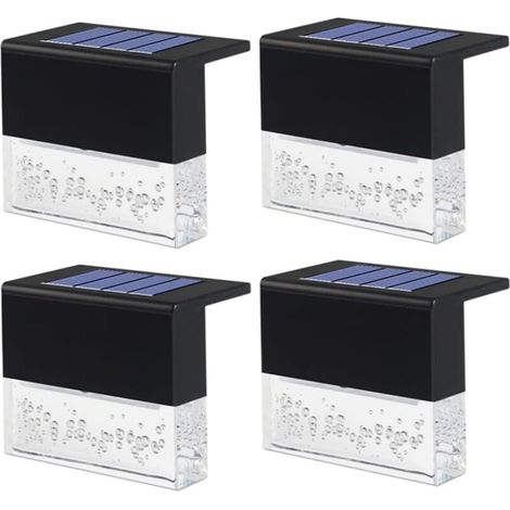 Lampes solaires de jardin, appliques murales solaires étanches, lampes solaires LED pour terrasse, éclairages de sol pour escaliers, éclairages de clôture de jardin, lampe solaire LED (1/4)