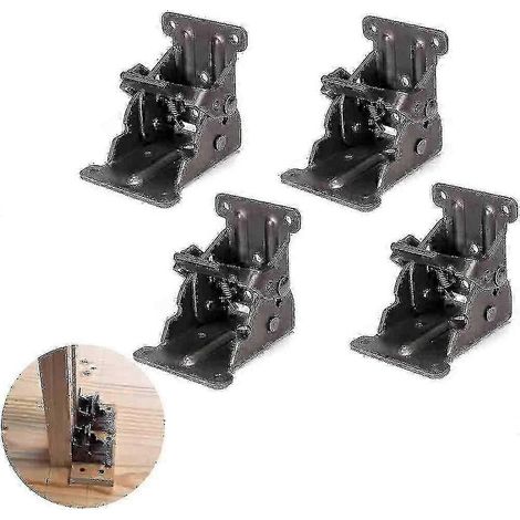 1/4 pièces Charnières de pied autobloquantes pliables pour rallonge de table (4 pièces) (1/4)