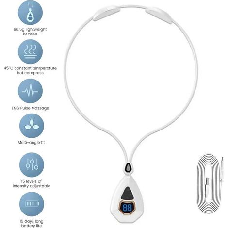 Massage électrique de la nuque par drainage lymphatique EMS, outil de relaxation pour la nuque-AquaForge