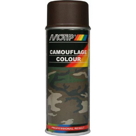 motip aerosol peinture camouflage colour ral 8027 SPRAY CAN BOMBE PAINT CSK AUTO MOTO QUAD VELO BATAEU AVION JEEP GRAFF MARRON
