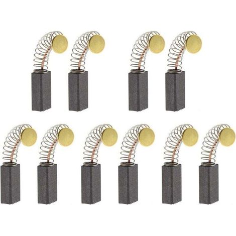 pares de escobillas de carbón, repuestos universales para amoladoras angulares y lijadoras orbitales. (1/5)