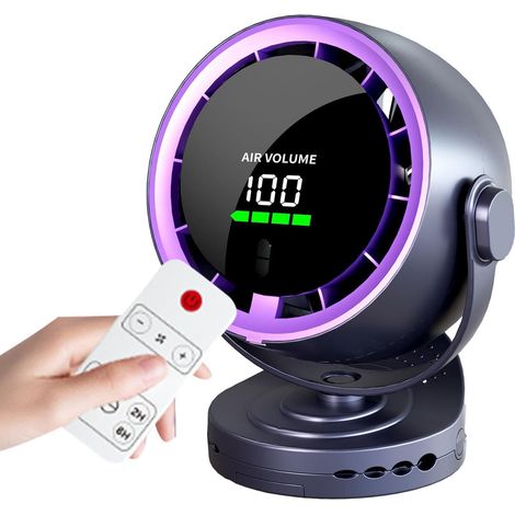 Générique Ventilateur De Table Télécommandé Compact, Flux d'Air Puissant et Ventilateur De Table Numérique Pour Chambre Et Maison Pratique Maison (1/4)