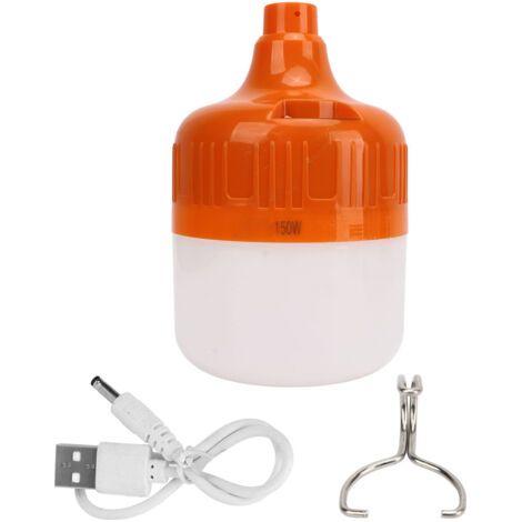 Ampoule LED USB portable rechargeable haute luminosité 150 W, idéale pour les marchés nocturnes et le camping. (1/5)