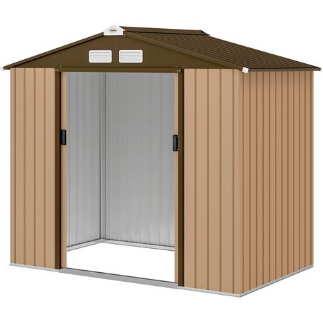 Abri de jardin extérieur avec porte coulissante pliable 213 x 130 x 185 cm jaune pour salon pour jardin 2,42 (213 coulissante, ventilation, gants, (1/5)