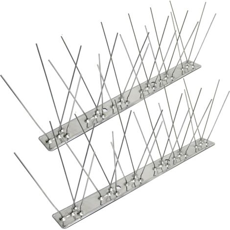 Pointes anti-oiseaux en acier inoxydable pour pigeons, pics anti-oiseaux pour pics, écureuils, ratons laveurs, piquets de clôture résistants aux intempéries pour toit, balustrade, terrasse (1/5)