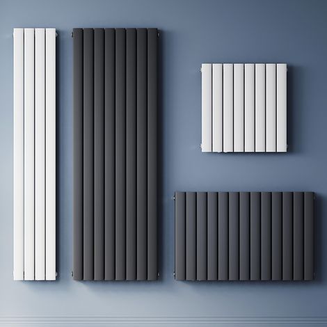 SONNI Design Heizkörper Flachheizkörper Paneelheizkörper Weiß Einlagig 1600x465mm Vertikal