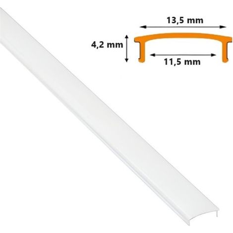 Difusor blanco traslucido para perfil de aluminio JND-70502B, JND-70501B, JND-70507B y JND-70507W 2 metros