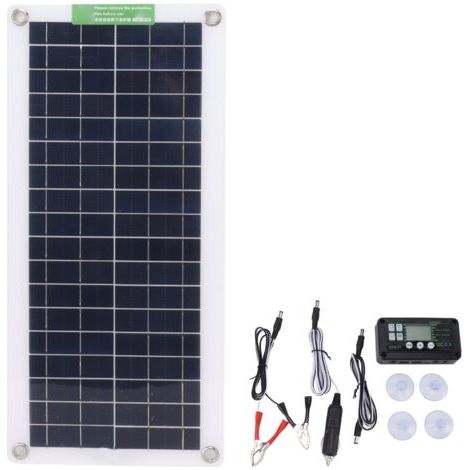 Kit de panneau solaire portatif de 30 W 18 V panneau solaire monocristallin de 30 watts 18 volts pour le bateau marin de voiture RV (1/5)
