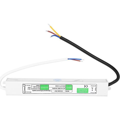 Alimentation étanche 12V 30W pour éclairage extérieur, transformateur LED imperméable IP67 (1/5)