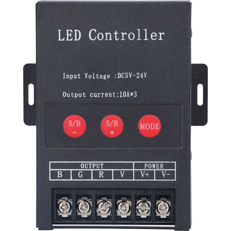 Contrôleur de LED RGB, type numérique PWM, adapté aux projets de bandes LED colorées, avec télécommande, 5V-12V-24V. (1/5)