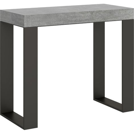 Consolle Allungabile 90-196x40x77 cm in Nobilitato Grigio (1/4)