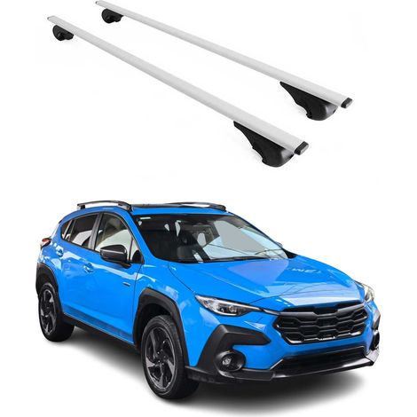 OMAC Dachträger Querträger für Subaru Crosstrek 2024-2026 – Abschließbar – Max. 75 kg – 2 Stangen Stahl Silber (1/5)