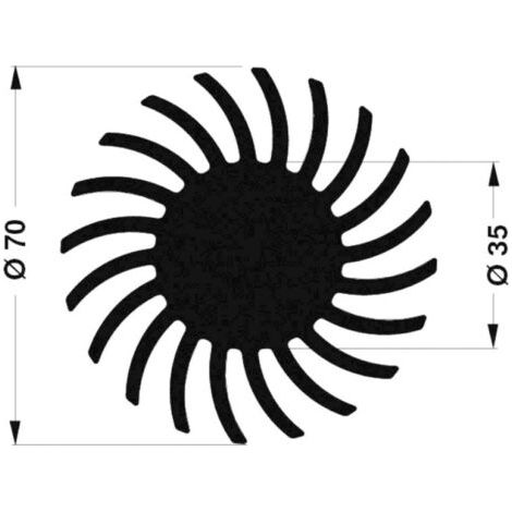 Dissipateur pour LED Fischer Elektronik SK 571 50 SA 10021489 1.45 K/W (Ø x H) 70 mm x 50 mm 1 pc(s) (1/5)