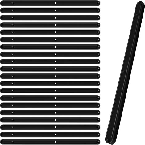 10 Paar weiße Kunststoff-Ersatzschubladenschienen (300 mm) für Küche, Kleiderschrank und Schlafzimmer (schwarz) (1/5)