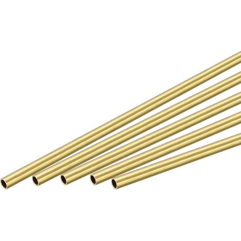 Brass Round Tube 2.5mm OD 0.25mm Wall Thickness 300mm Length Pipe Tube 5Pcs (1/5)