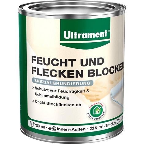 ULTRAMENT Feucht und Flecken Blocker, Spezialgrundierung , weiß, 750ml (1/4)