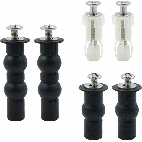 Ensemble de 3 paires de vis d'expansion pour fixation de couvercle de toilette, boulons d'expansion universels, accessoires de vis pour abattant de siège de toilette, RTGPT (1/4)