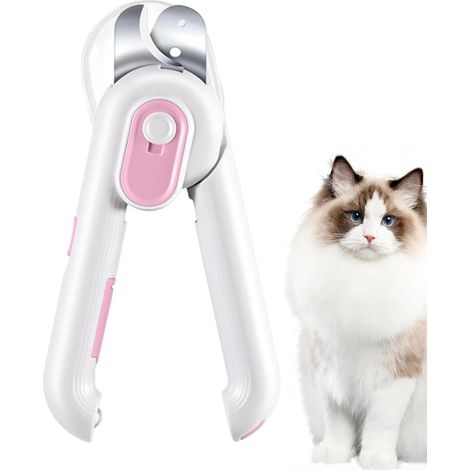 Coupe-ongles pour chat wxsp générique, avec lumière LED, idéal pour la maison, la salle de bain, le toilettage quotidien, les salons de toilettage, les voyages et la douche. (1/5)
