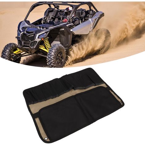 Multifunktionale Motorradtasche mit mehreren Fächern, großem Fassungsvermögen, dickwandig, tragbare Aufbewahrungstasche, khakifarben. (1/5)
