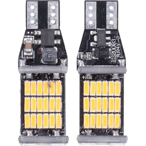 2 ampoules LED T15 W16W jaune pour feux de recul, stationnement et entretien automobile - Composants auto (1/5)