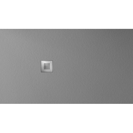 Receveur de douche en marbre de culture MITIA 160x90cm, gris (1/4)