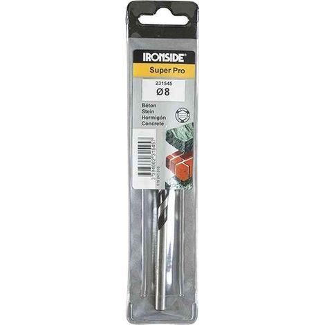 Betonbohrer Super Pro Ø 8,0 mm, Länge 120 mm, Arbeitslänge 80 mm, DIN 8039, geeignet für Stein