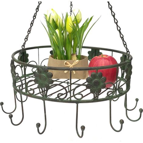 DanDiBo Panneau de suspension de casseroles 96006 Panneau de suspension de poêles D-39 cm Étagère de plafond Panneau de suspension Couronne de saucisses (1/5)