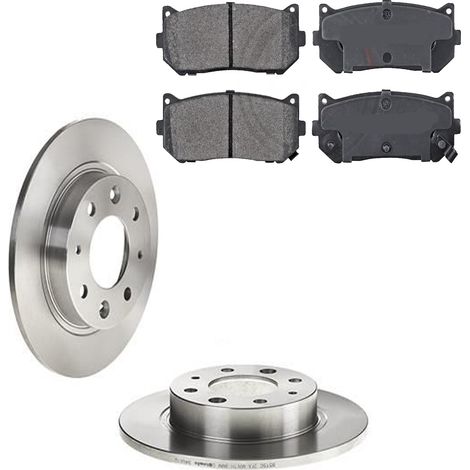 KIT FRENI POSTERIORI compatibile con KIA CARENS II MPV / SPACE WAGON (FJ) - DISCHI + PASTIGLIE OEM: FDB1569 / 16911 /SOSTITUZIONE DIRETTA/BASSA POLVERE/SILENZIOSO (1/5)