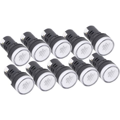 Lot de 10 voyants LED AD16-22DS blancs haute luminosité, accessoire d'équipement, AC/DC 110 V (1/5)