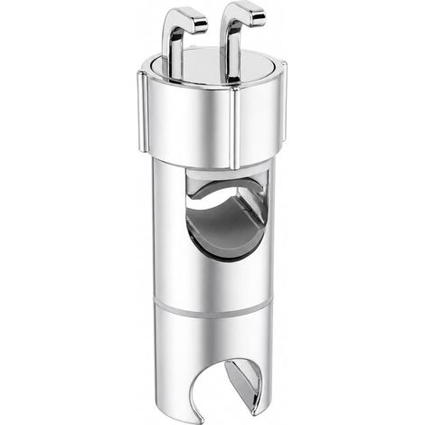 Support de Douche 18-25mm, lot de 1 support de pommeau de douche rotatif 75° sans perçage, porte pommeau de douche universel, fixation pommeau douche pour barre coulissante (1/5)