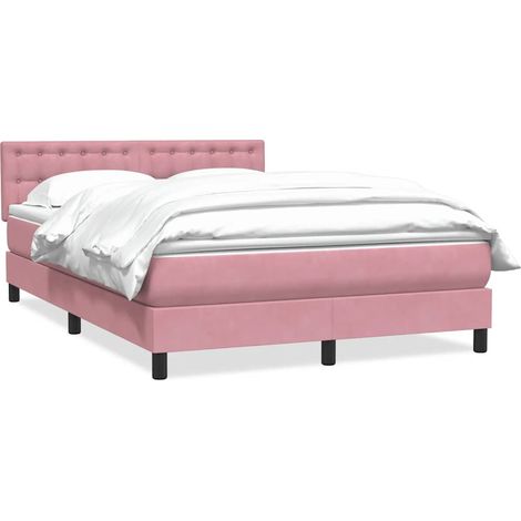 Maison Exclusive - Boxspringbett mit Matratze Rosa 140x220 cm Sam