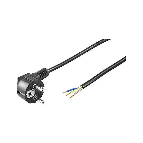 Goobay 50083 Cavo Alimentazione, Nero, 2m Lunghezza del Cavo (1/2)