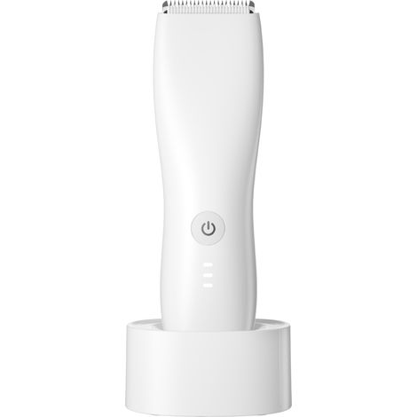 Épilateur pour hommes - Lames en céramique sûres - Rasoir électrique - Appareil d'épilation intégrale lavable - Rechargeable par USB - Kit d'épilation multizone - Blanc (1/5)