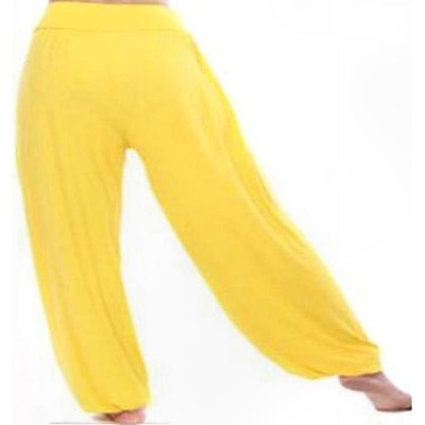 Locker sitzende Damen-Haremshose mit hohem Bund, ideal zum Entspannen, Tanzen, Yoga und für den Boho-Stil, fließender Schnitt, bequem, in verschiedenen Größen erhältlich, im Zigeunerstil. (1/5)